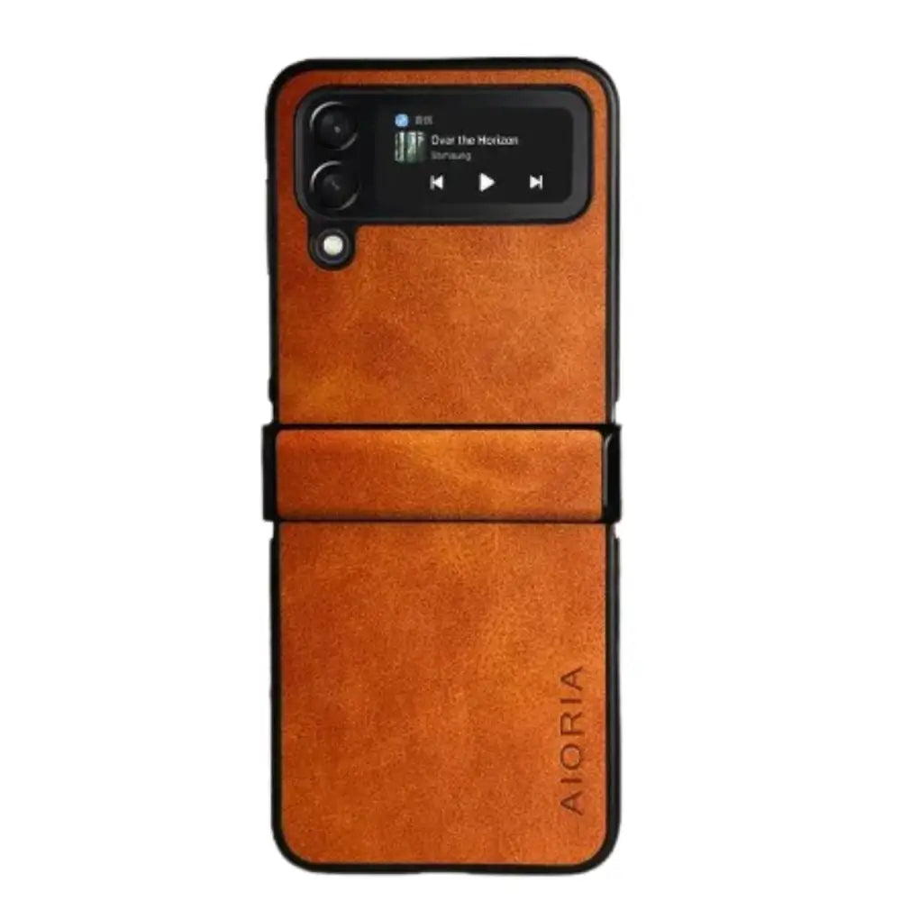 Full Protective Leather Case for Samsung Z Flip Habicare