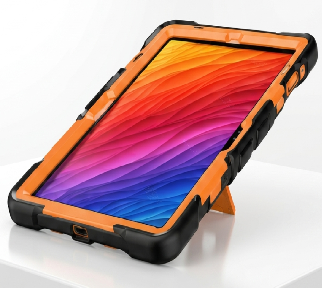 Samsung Galaxy Tab S10 FE Rugged Shockproof Case with Kickstand (Orange) - ShopHub