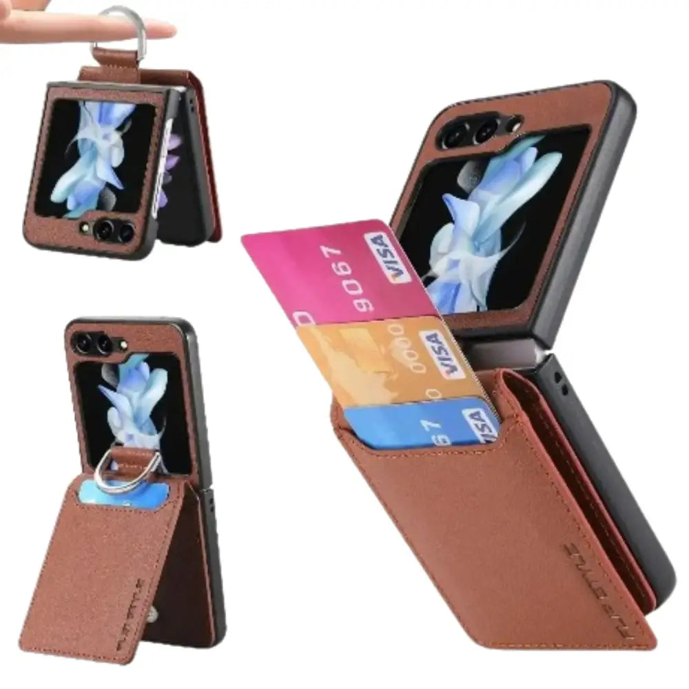 Leather Case for Galaxy Z Flip Series (Available in 7 colours) Habicare