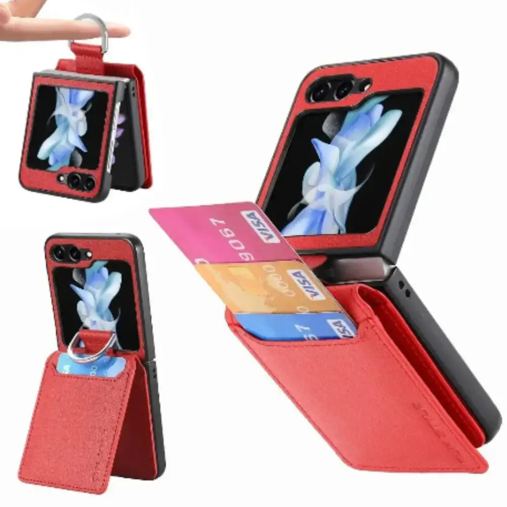 Leather Case for Galaxy Z Flip Series (Available in 7 colours) Habicare