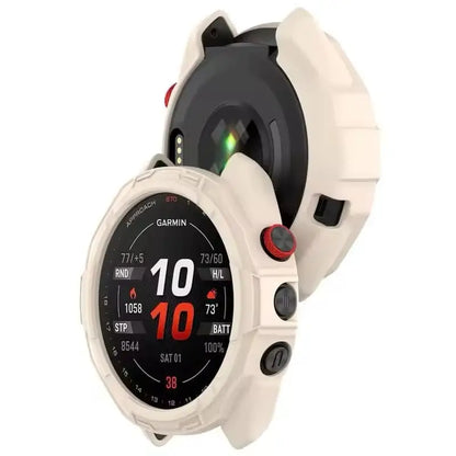 Ivory Habicare protective case for Garmin Approach S70 42mm watch, providing durable coverage and stylish protection.