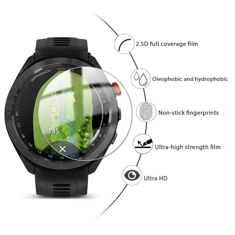 Screen Protectors for Garmin Approach S70 (47mm) (Pack of 5) Habicare