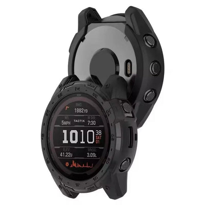 Black protective watch case for Garmin Enduro 2, durable and snug-fitting, designed to safeguard your smartwatch from scratches and impacts.