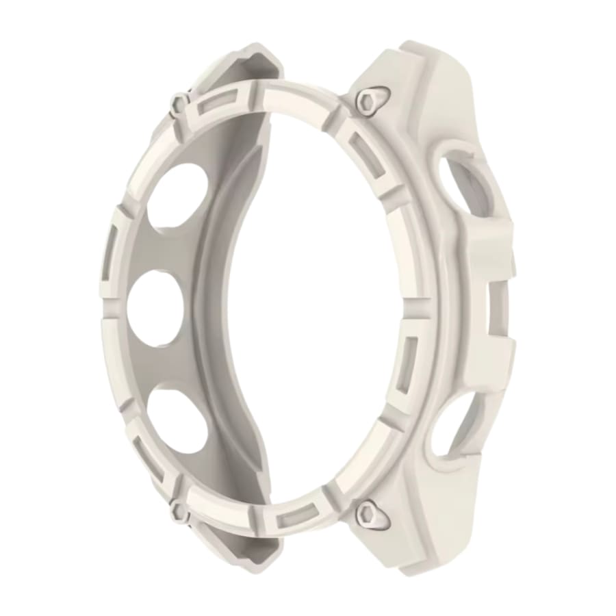 White protective case for Garmin Enduro 3 watch, designed to shield the watch from scratches and impacts.