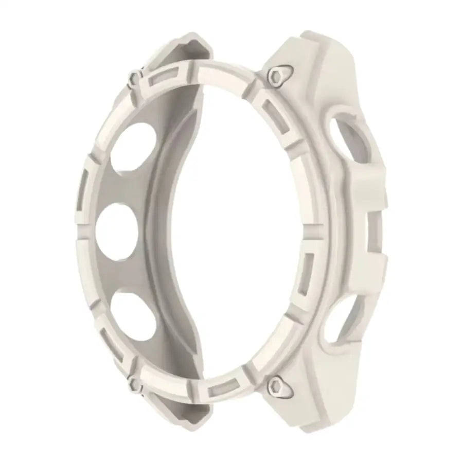 White Habicare protective case for Garmin Enduro 3 watch, designed to shield and enhance the watch's appearance.