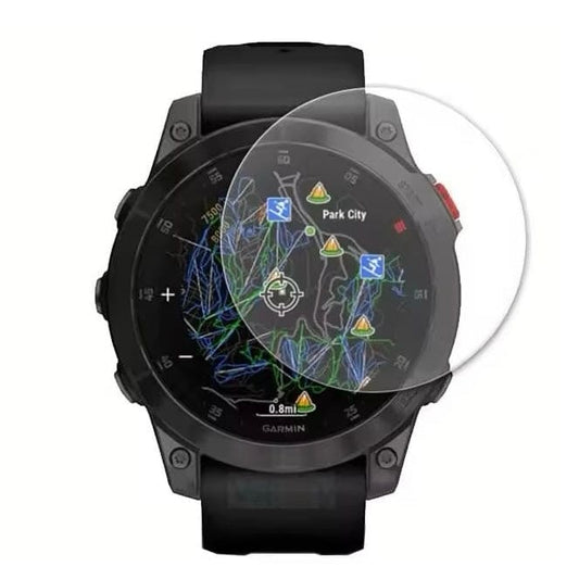 Two Garmin epix Pro Gen 2 42mm watch screen protectors by That Watch Shop, designed to shield the smartwatch display.