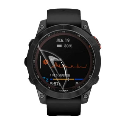 Hydrogel screen protectors for Garmin Fenix 7 and 7 Pro series, pack of 6, designed to protect smartwatch screens.