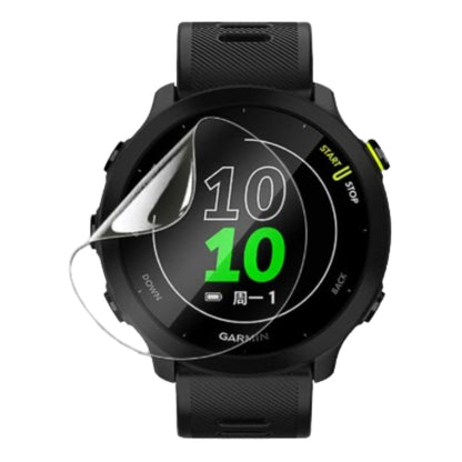 Hydrogel screen protectors for Garmin Forerunner 158 watch, pack of 6, designed to protect the watch screen from scratches and damage.