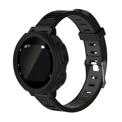 Black protective case for Garmin Forerunner 235 series, designed to shield and enhance the smartwatch.
