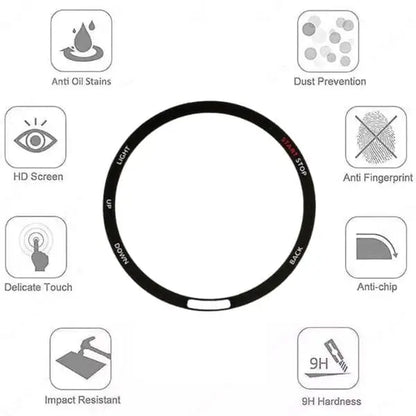 Pack of five Habicare Garmin Forerunner 255 watch screen protectors showing clear, protective film on watch face.