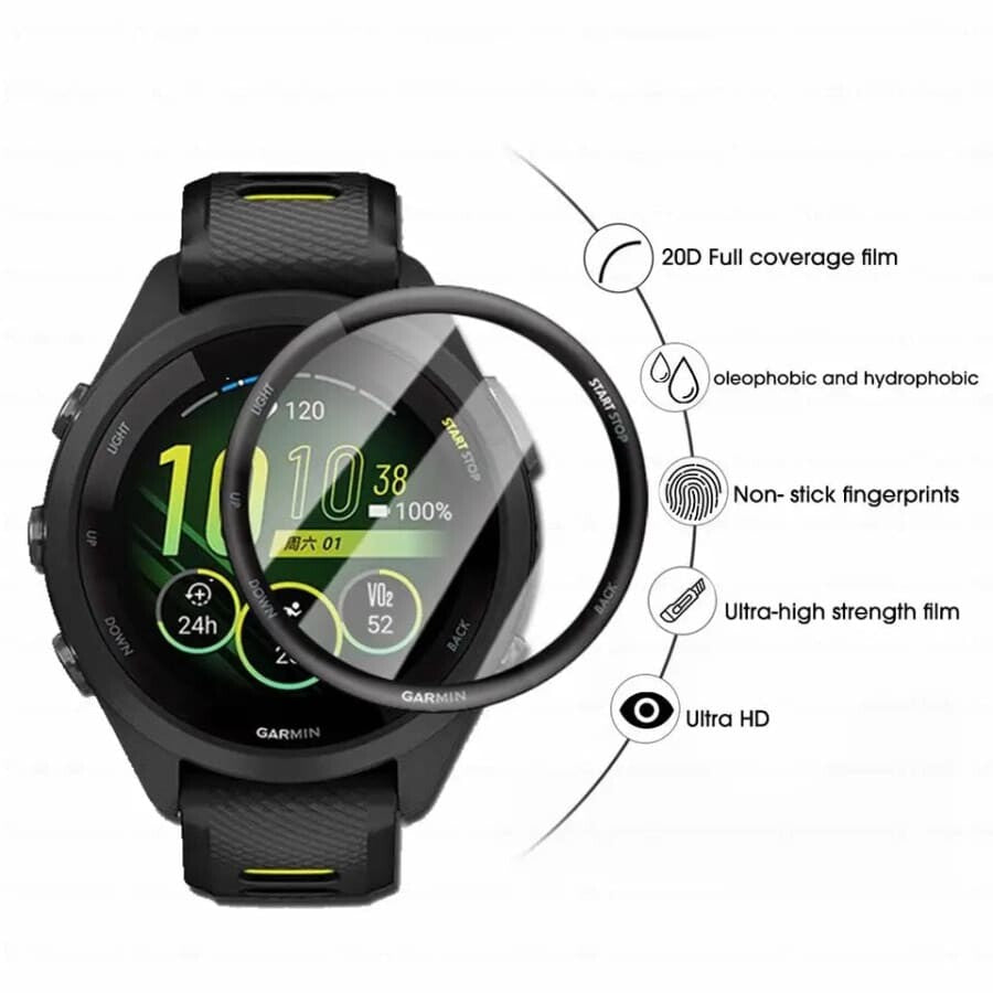 Garmin Forerunner 265S watch screen protector by That Watch Shop, clear protective film on smartwatch display
