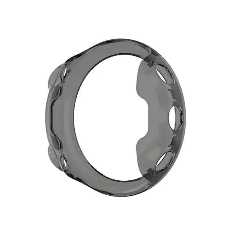 Black Habicare protective case for Garmin Forerunner 45S watch, snugly fitting to shield the device from scratches and impacts.