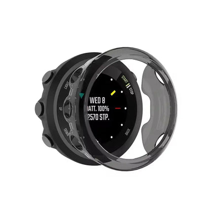 Black Habicare protective case for Garmin Forerunner 45S watch, providing durable coverage and protection.