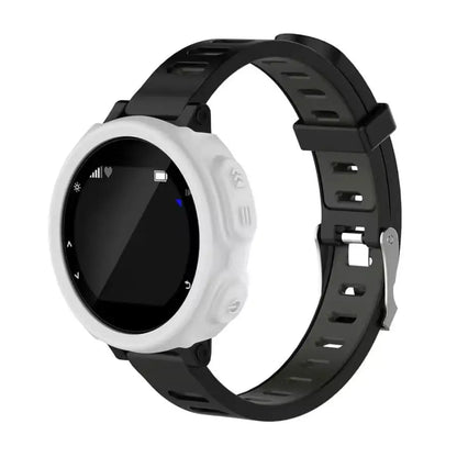 White Habicare protective case for Garmin Forerunner 735 and 735XT watch, providing durable coverage and protection.