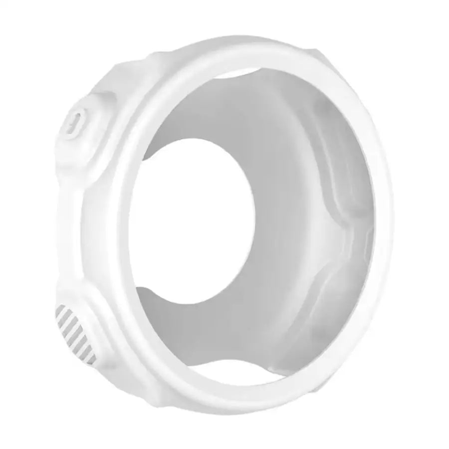 White Habicare protective watch case for Garmin Forerunner 735 and 735XT, offering secure coverage and protection.