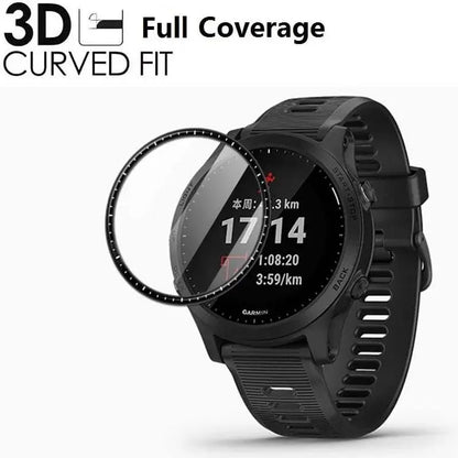 Habicare Garmin Forerunner 945 LTE screen protectors, pack of 5, transparent watch screen covers for protection and clarity.
