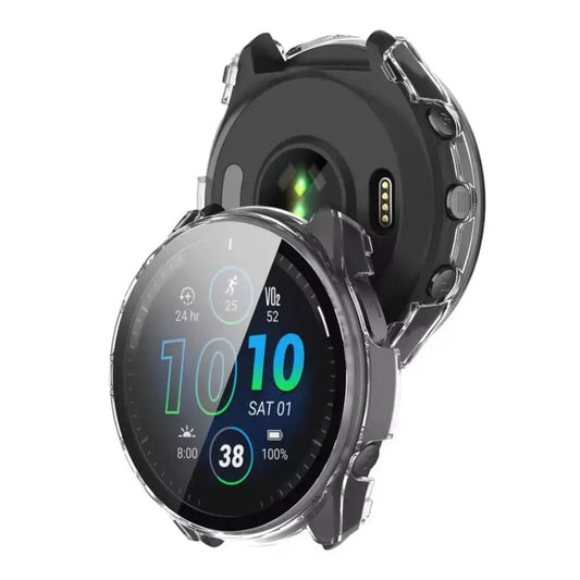 Protective Case for Garmin Forerunner 965 (Clear with border) Habicare