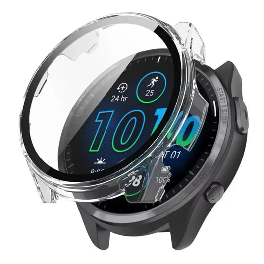 Protective Case for Garmin Forerunner 965 (Clear with border) Habicare