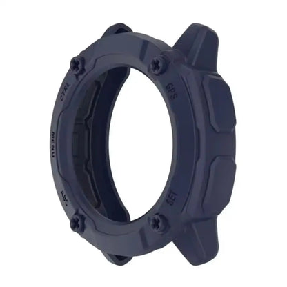 Navy protective watch case for Garmin Instinct 2X Solar Series by Habicare, designed to shield the watch.