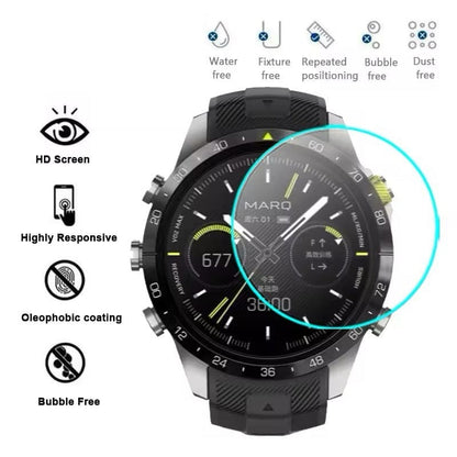 Pack of two Garmin MARQ Gen 2 Series smartwatch screen protectors by That Watch Shop, designed for durable screen protection.