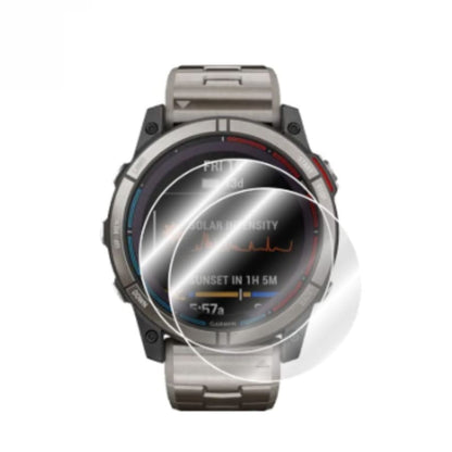 Hydrogel screen protector for Garmin quatix 7X watch case, pack of 6, provides scratch protection and clear visibility.