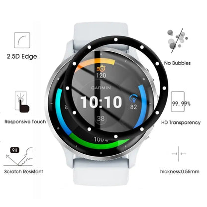 Habicare Garmin Venu 3S screen protectors, pack of 5, clear watch screen protectors for durable, scratch-resistant protection.