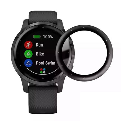 Garmin Vivoactive 4S watch screen protector shown on a smartwatch, designed to protect the screen from scratches and impacts.