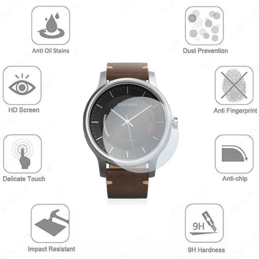 Garmin Vivomove watch screen protector, clear protective film for smartwatch display, designed by That Watch Shop