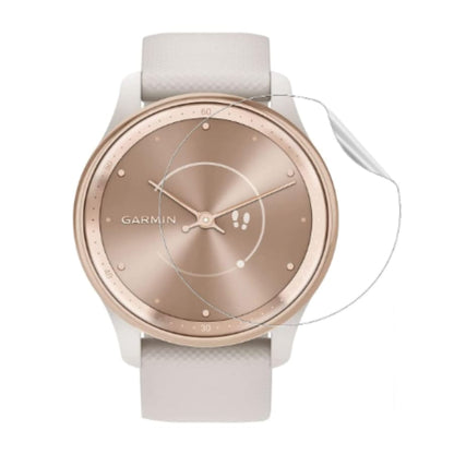 Hydrogel screen protector for Garmin Vivomove Trend watch, rose gold, in a pack of 6, offers durable protection for watch screens.