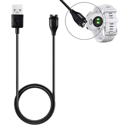 Garmin watch USB charger dock by That Watch Shop, compact charging station with USB connector for Garmin smartwatches.