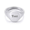 Personalised Stainless Steel Oval Signet Blank Plain Ring