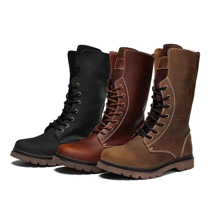 Men's Waterproof Leather Martin Boots | Hiking & Combat Boots