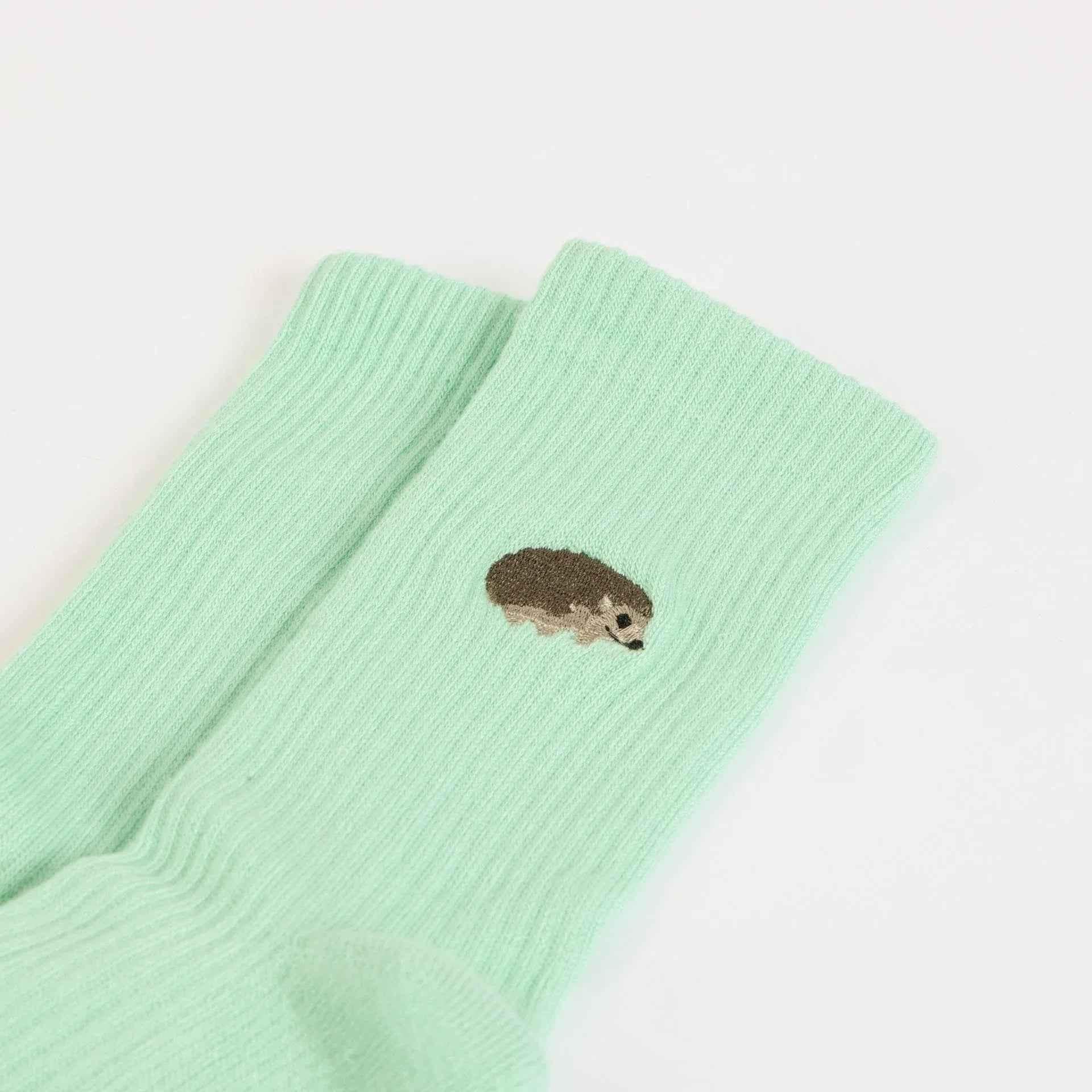 Save the Hedgehog Ribbed Bamboo Socks
