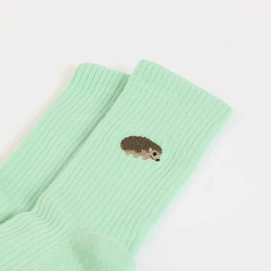 Save the Hedgehog Ribbed Bamboo Socks