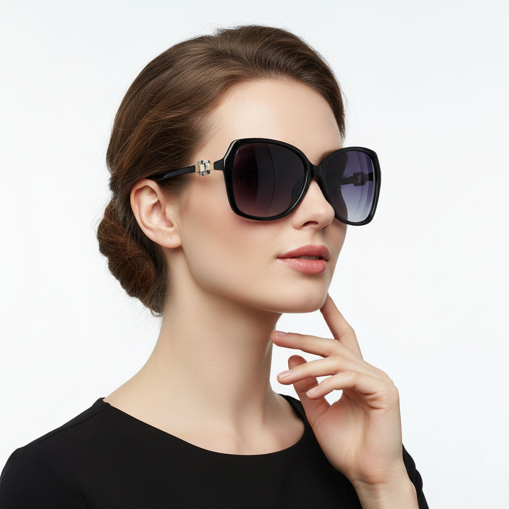Polarized Gradient Lens Sunglasses 2522C2 BLACK dealonline.co.nz