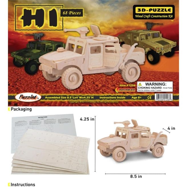 Colorful 3D puzzle H1 by 9eight5 featuring interlocking pieces and intricate design for engaging assembly.
