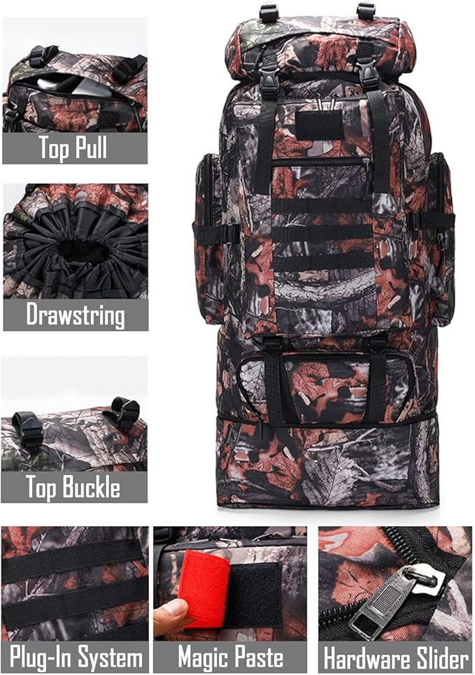 100L Hiking and Camping Backpack – Large Capacity Outdoor Travel Bag ECOTREK