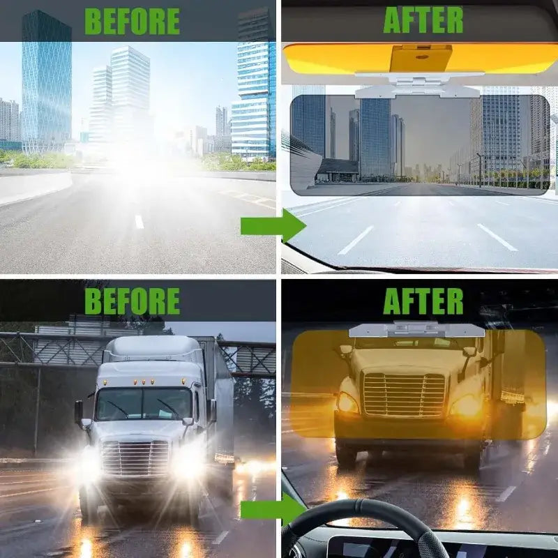 HD Anti-Glare Car Sun Visor – Day & Night Driving Sunlight Protection Habicare