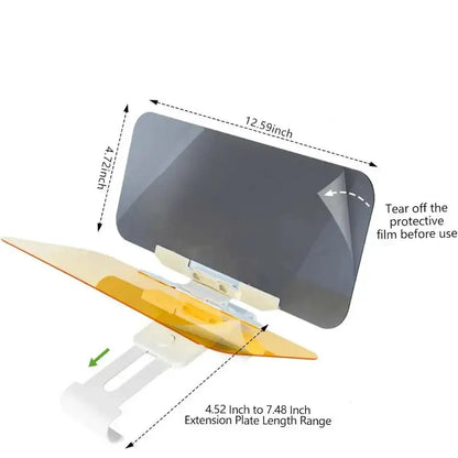 HD Anti-Glare Car Sun Visor – Day & Night Driving Sunlight Protection Habicare