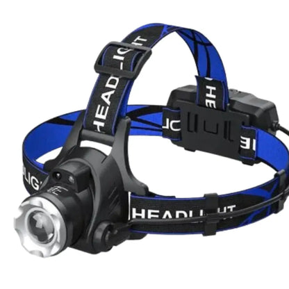 Habicare SS high-power LED headlamp for outdoor activities, featuring bright illumination and adjustable straps.