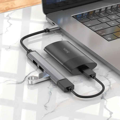 Hoco HB26 4 in 1 Type C to USB Hub NZ