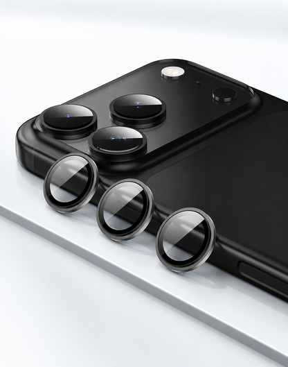 Hoco iPhone 17 Pro Max Ultra HD Camera CSG Anti Glare Lens Protector with Metallic Ring (V14) - ShopHub