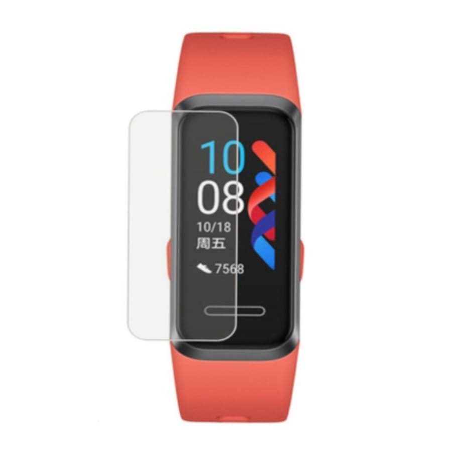 Hydrogel screen protector for Huawei Band 4 smartwatch, pack of 6, providing scratch and smudge resistance.