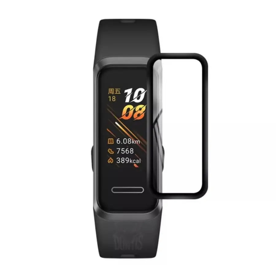 Set of five Habicare screen protectors for Huawei Band 4 smartwatch, clear and durable watch screen protection.