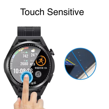 Huawei GT Runner smartwatch screen protector by That Watch Shop, clear protective film covering the watch display.