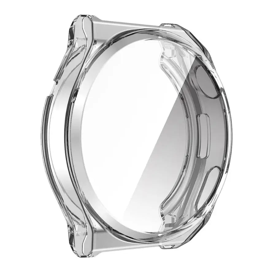 Clear protective case for Huawei GT3 Pro 46mm smartwatch, designed by Habicare, showing the transparent watch cover.