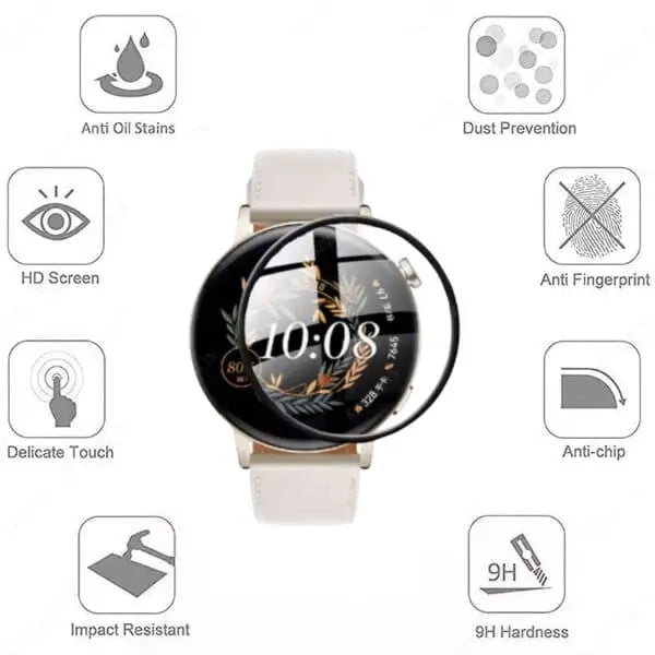 Screen Protectors for Huawei GT3 Pro Watch (43mm) (Pack of 5) Habicare