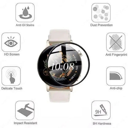 Screen Protectors for Huawei GT3 Pro Watch (43mm) (Pack of 5) Habicare