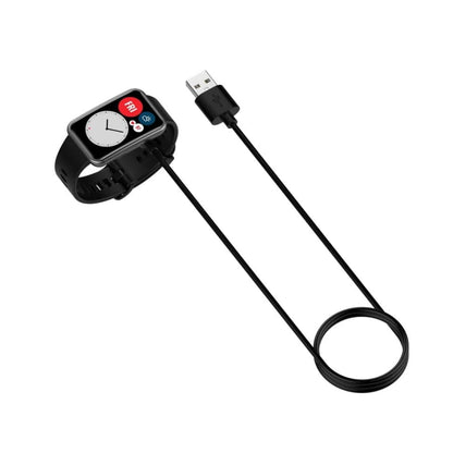 Black USB watch charger for Huawei, designed for easy charging of smartwatch, compact and portable, by That Watch Shop.