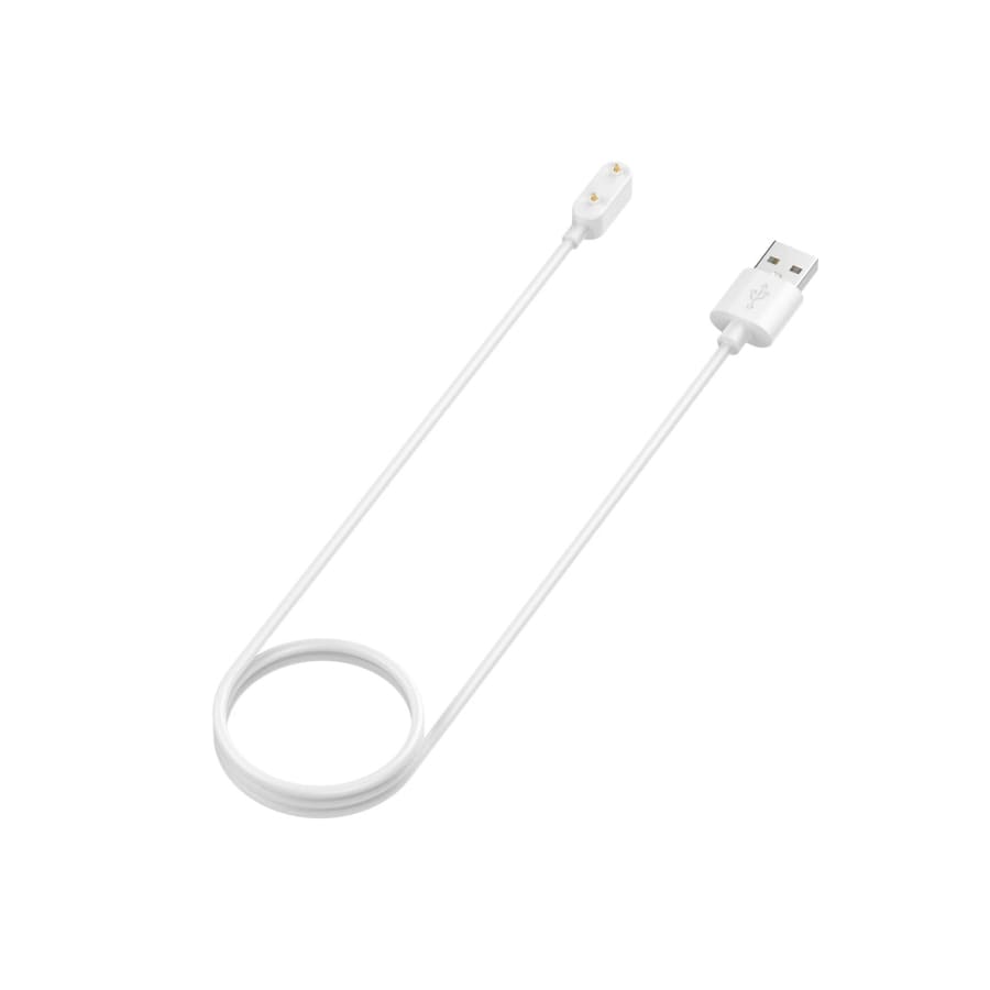 White USB watch charger for Huawei smartwatch, compact charger with USB connection, designed for easy charging.